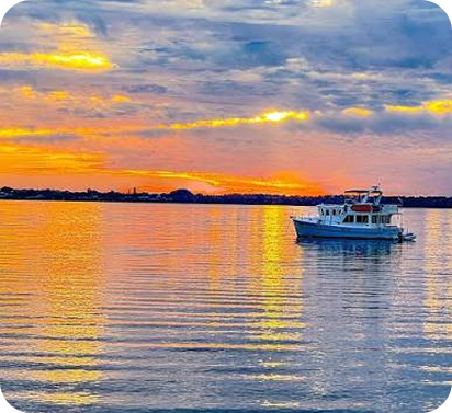 Sunset Boating